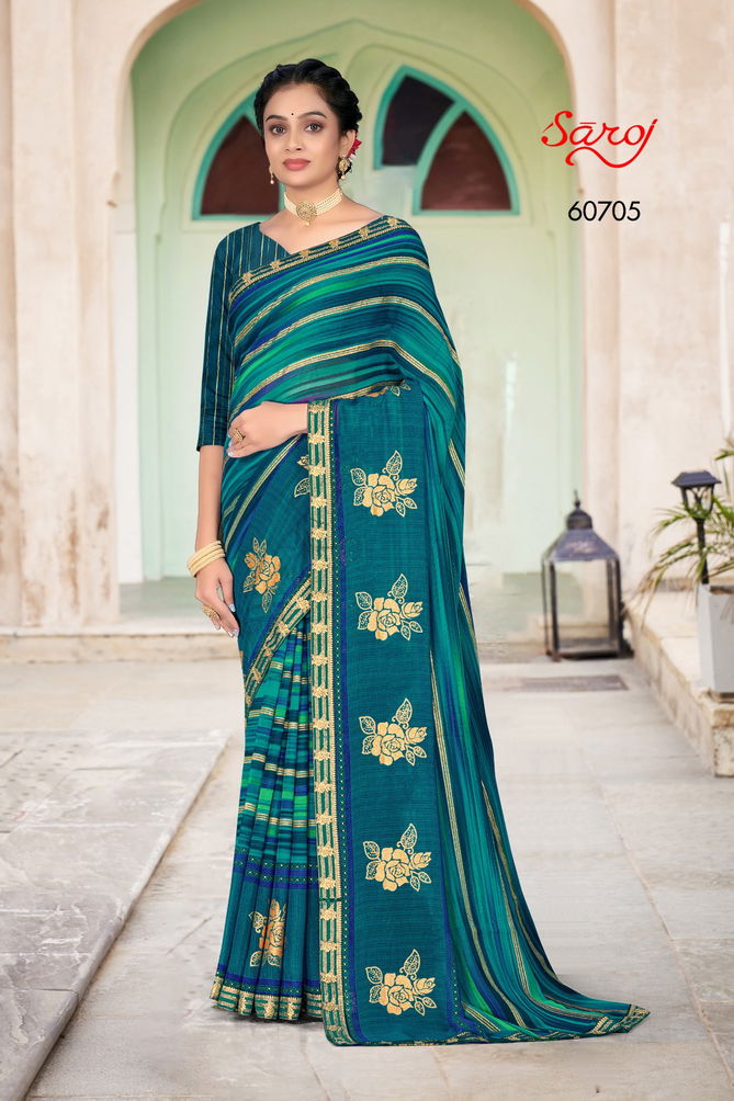 Lashkara Vol 2 By Saroj Chiffon Sarees Catalog
